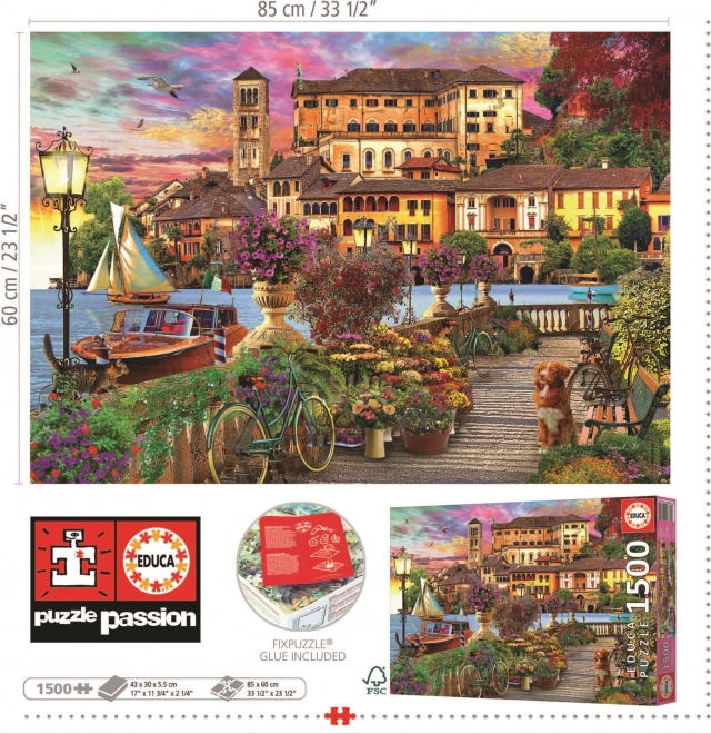 EDUCA Puzzle Italská promenáda 1500 dílků