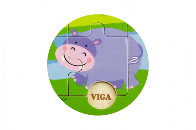 Dřevěné puzzle - safari