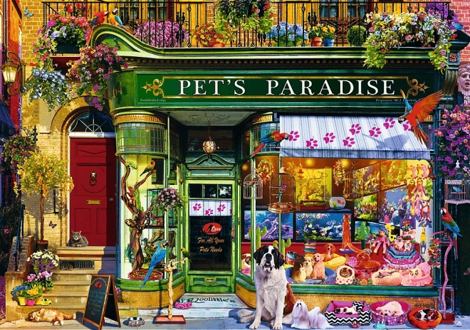Puzzle 1000 dílků Premium Plus Ráj zvířat