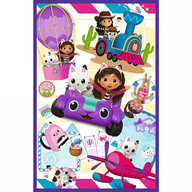 Puzzle 3x80 - barevné dny Gabby