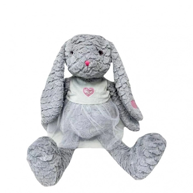 Maskot králíček Rose 32 cm šedý