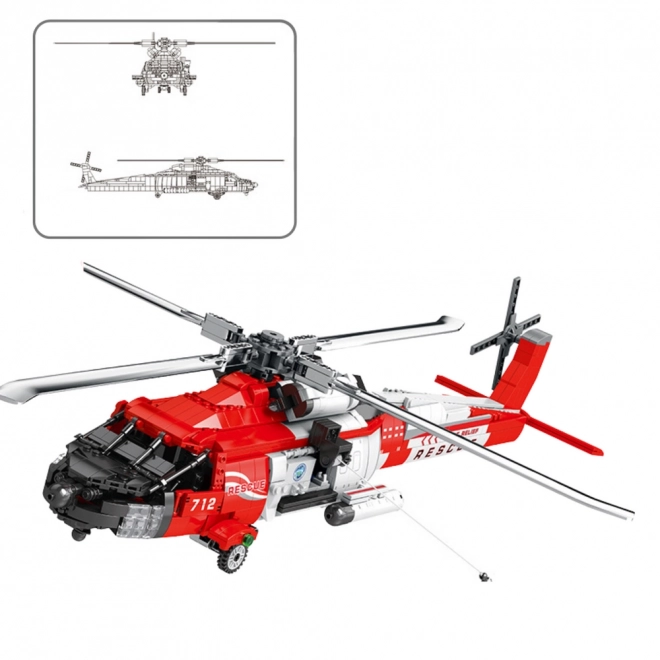 Stavebnice záchranný vrtulník Jayhawk HH-60J