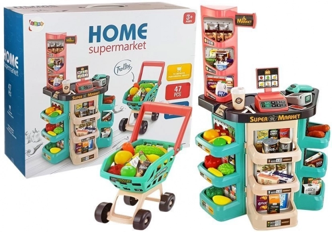 Supermarket Kit Nákupní košík Scale Card Reader Scanner