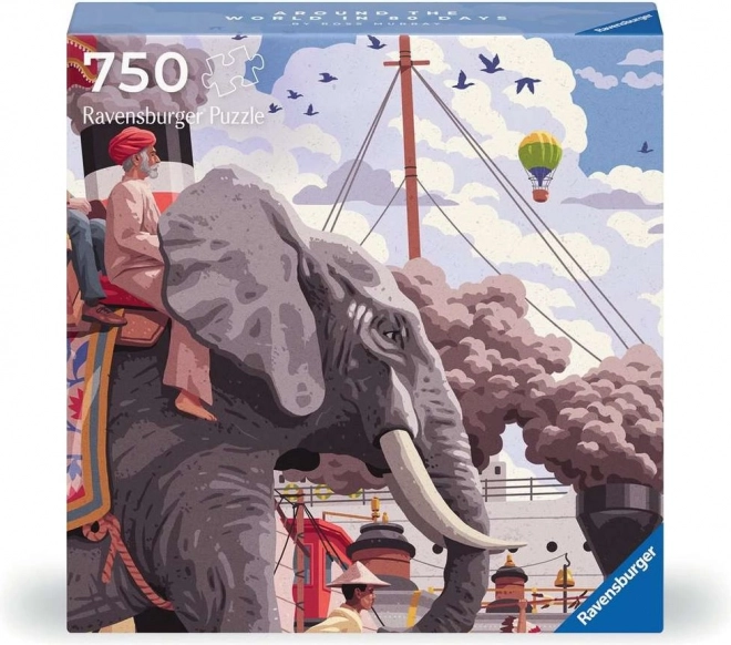 Čtvercové puzzle Art & Soul: Cesta kolem světa za 80 dní