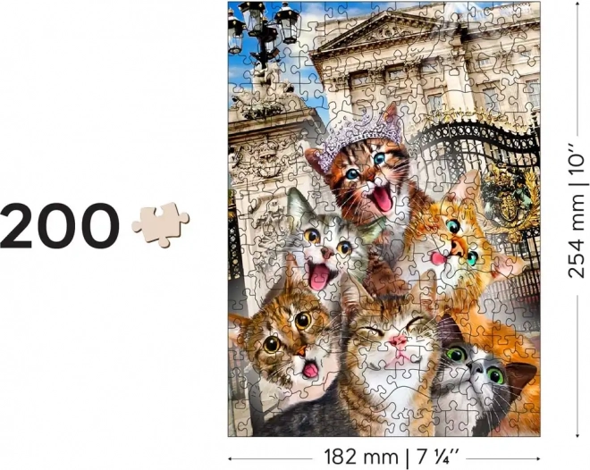 Dřevěné puzzle Koťata v Londýně