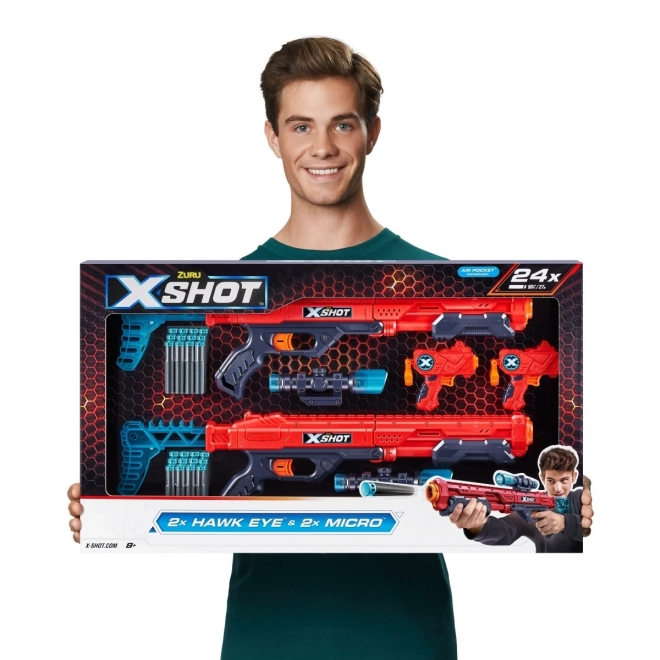 Sada blasterů X-Shot Excel Hawk Eye a Micro
