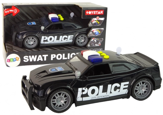 Policejní Auto 1:14 Světla Zvuky Černé