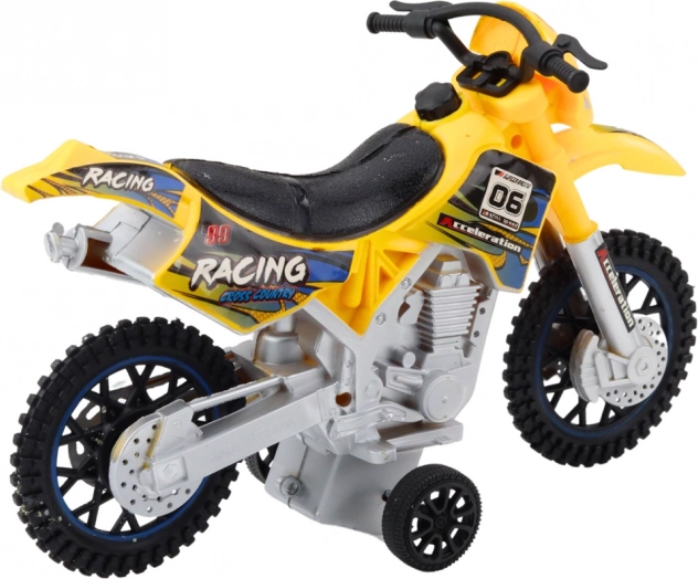 Motorcrossová hračka Off-Road žlutý s efekty světla a zvuku