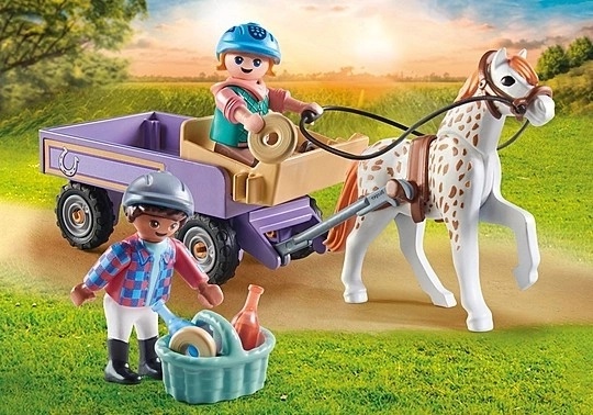 Sada figurek Koně 71496 Kočár s poníky