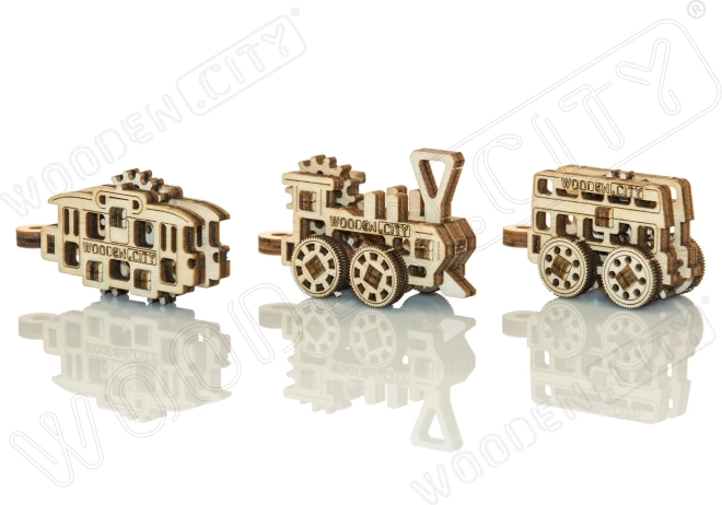 3D puzzle Dopravní prostředky - Wooden City mini sada