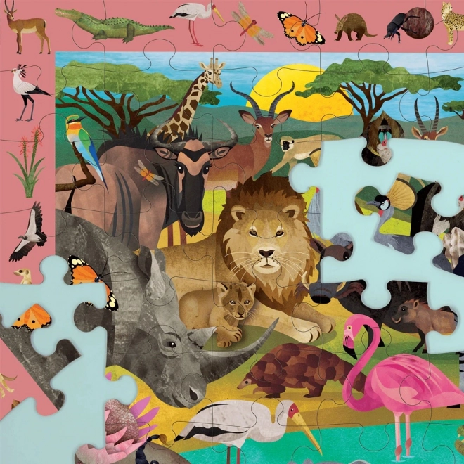 Mudpuppy puzzle Safari skládanka a hledání 64 dílků