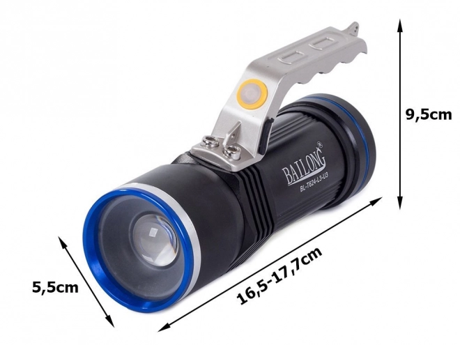 Vojenská LED svítilna s Cree XM-L3-U3 Zoom od Bailong