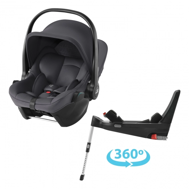 Dětská autosedačka Britax Römer Baby Safe Core a Flex Base 5Z ve stříbrně šedé