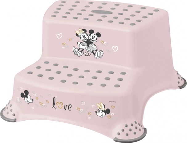 Dvojstupínek pro děti k WC a umyvadlu Minnie růžový
