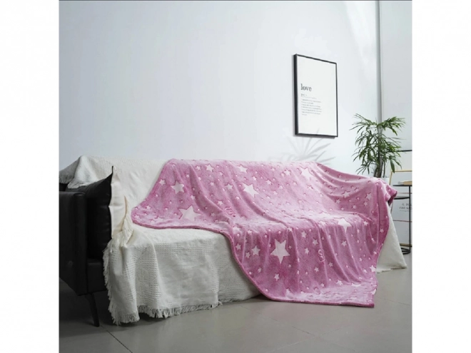 Měkká svítící deka s fluorescenčními vzory 150x180 cm