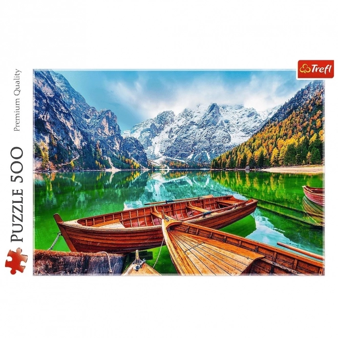 Puzzle 500 dílků Jezero Braies Itálie