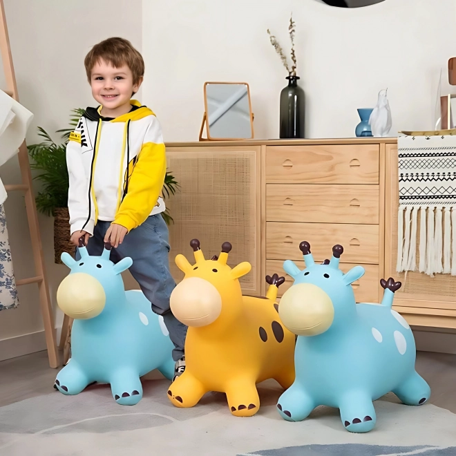 Woopie Skákací Žirafa Žlutá s Pumpou