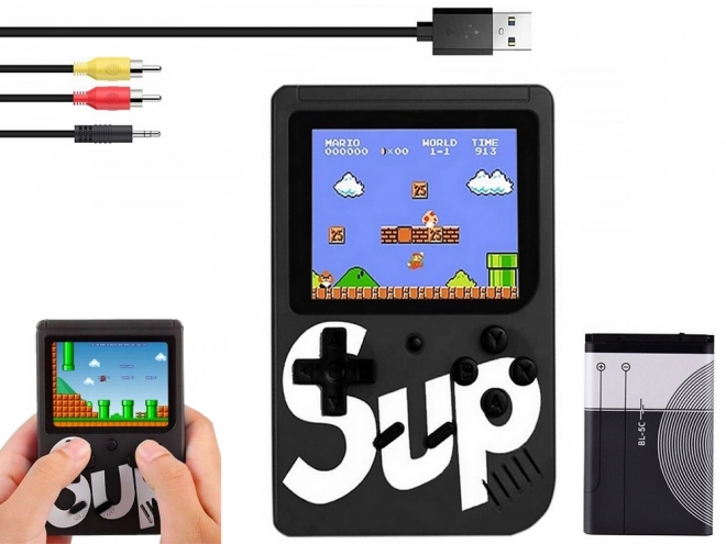 Retro mini přenosná konzole s 400 hrami