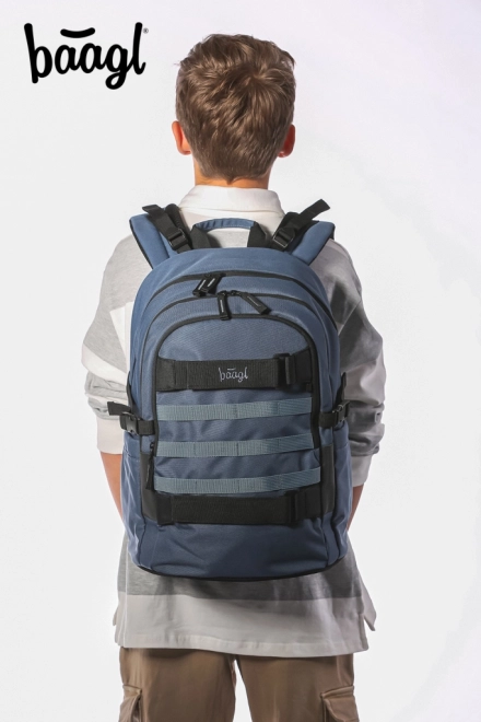Set školních tašek Skate Dust Blue: batoh, penál, sportovní taška