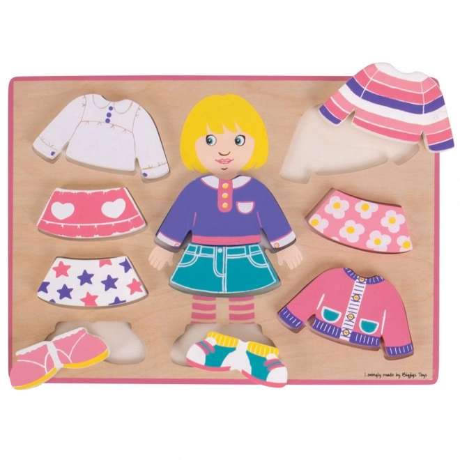 Bigjigs Baby oblékaní puzzle holčička