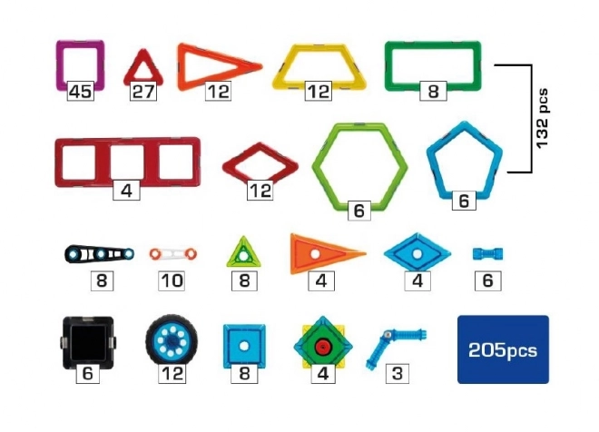 GeoSmart - Edukační Stavebnice 205 ks