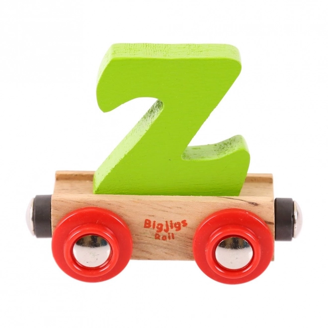 Bigjigs Rail Vagónek dřevěné vláčkodráhy - Písmeno Z