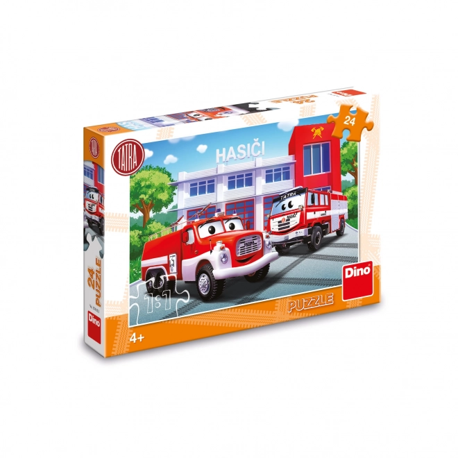 Dino puzzle Hasiči 24 dílků