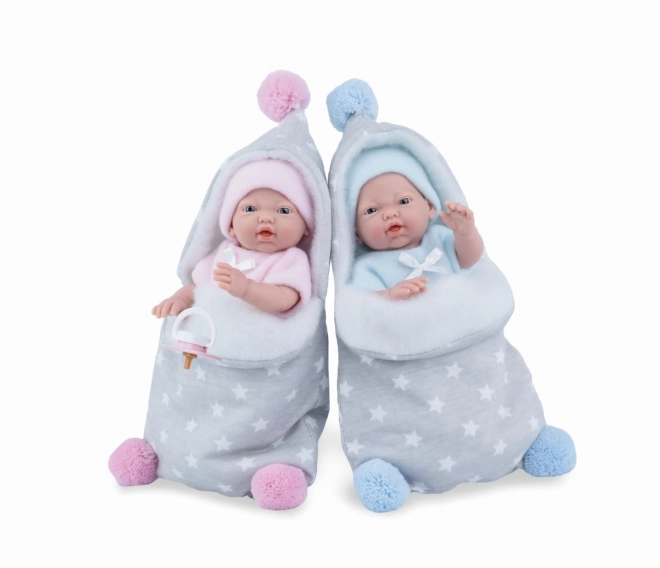 Marina & Pau 212-AK Panenka - koupací miminko New Born holčička s fusakem - 21 cm