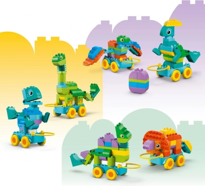 Stavebnice LEGO DUPLO 3 v 1: Dinosauři na Kolečkách