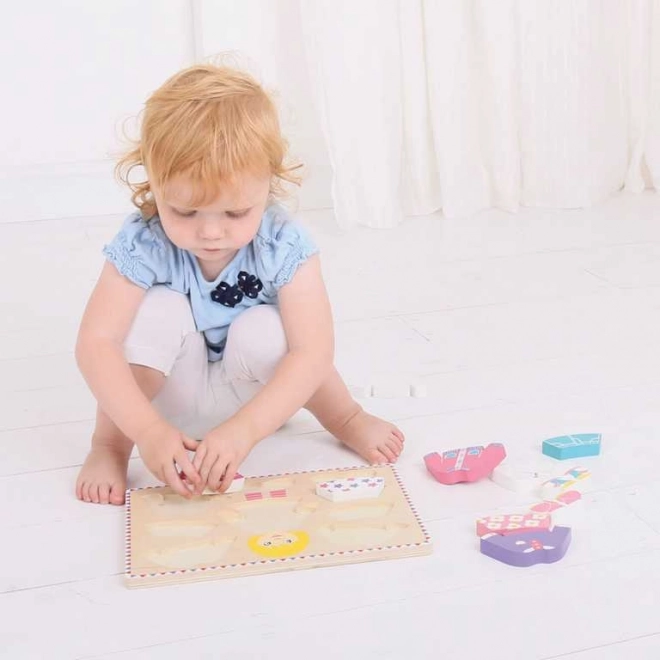 Bigjigs Baby oblékaní puzzle holčička