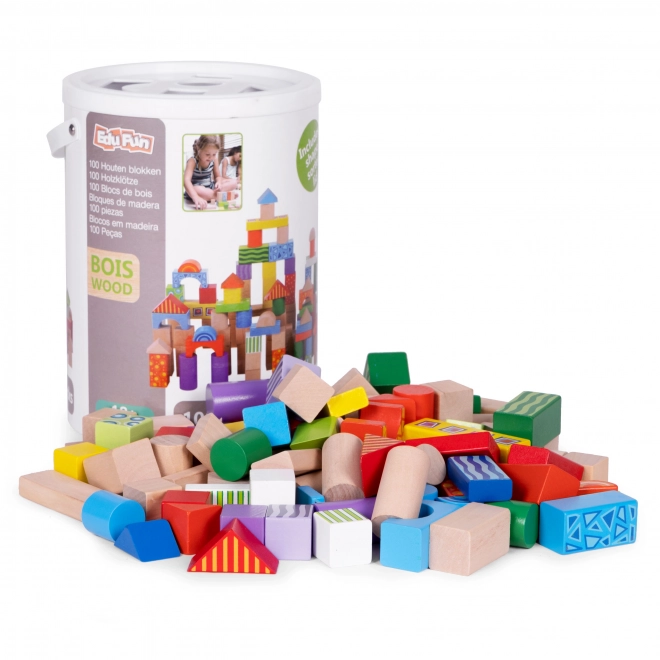 Dřevěné stavebnice pro děti s třídicí nádobou ECOTOYS