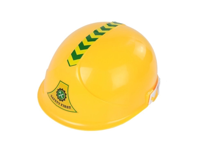 Žlutá stavební přilba v balení