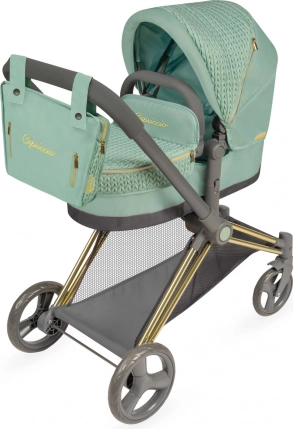 Skládací kočárek pro panenky 3 v 1 s taškou CAPRICCIO, 73 cm