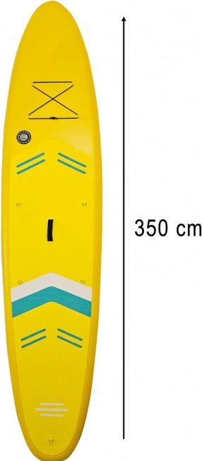 Žlutý nafukovací SUP paddleboard 350 cm se sedátkem a příslušenstvím