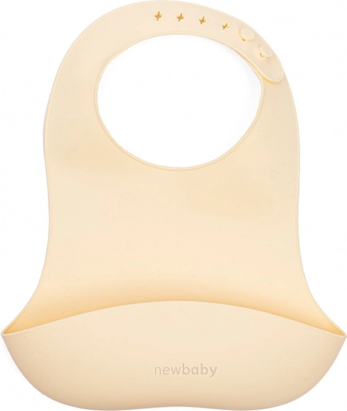 Silikonový bryndák New Baby béžový 28 cm