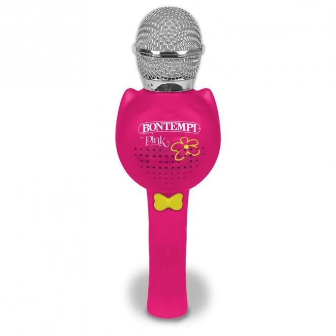 Karaoke bezdrátový mikrofon růžový