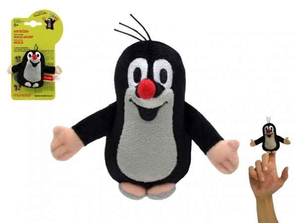 Plyšový maňásek na prst Krteček 8 cm