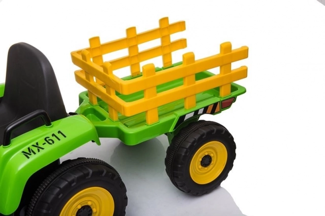 Dětský elektrický traktor se přívěsem