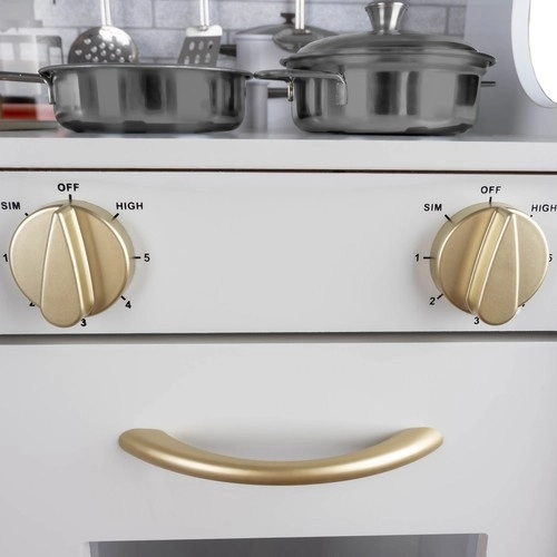 Dřevěná kuchyňka pro děti Kruzzel – Bílá