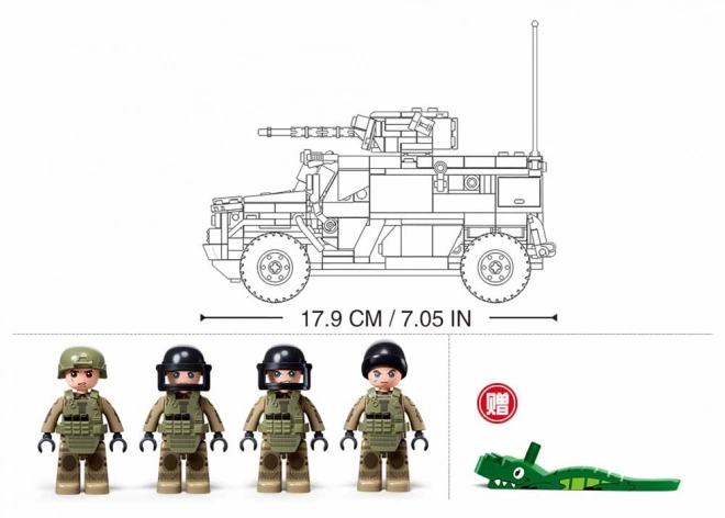 Sluban Model Bricks M38-B1179 Obrněné bojové vozidlo Tajfun