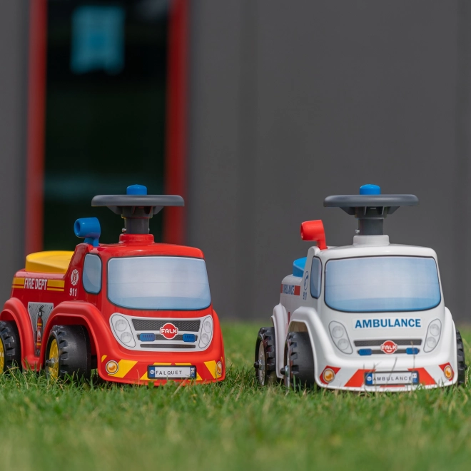 FALK Odrážedlo Ambulance s otevíracím sedadlem a klaksonem na volantu