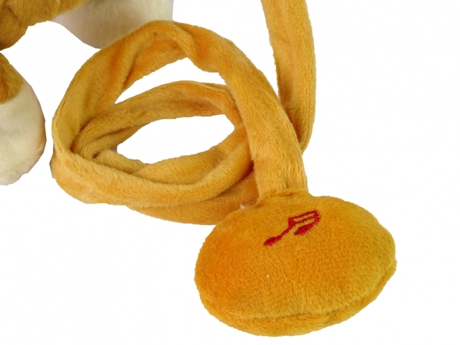 Kůň Maskot Interaktivní světle hnědý kůň Světlá hříva Hudba
