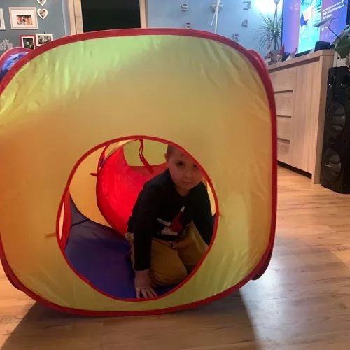 Dětský hrací stan 3v1 Tipi + Tunel + Domek