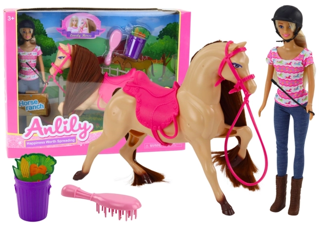 Anlily Jockey Horse Doll Set Příslušenství