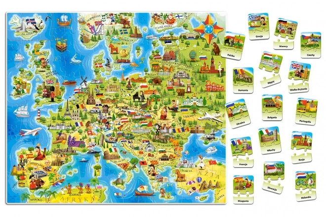 Edukační puzzle mapa Evropy CASTORLAND