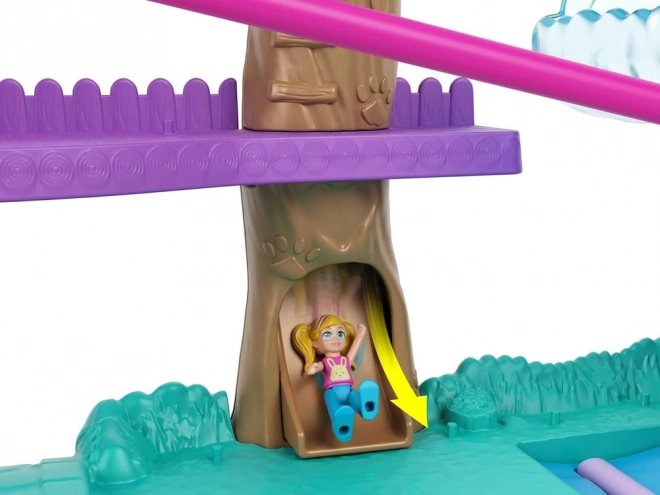 Polly Pocket Sada figurek Zvířecí dobrodružství Domeček na stromě