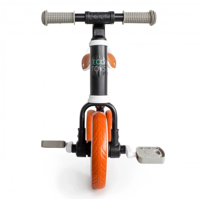 ECOTOYS Odrážedlo s odnímatelnými pedály černé