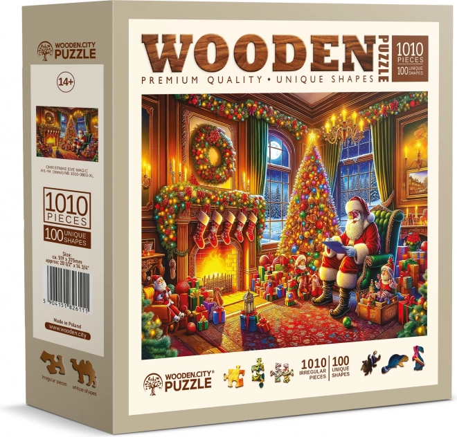 Dřevěné puzzle Kouzlo Štědrého večera 1010 dílků