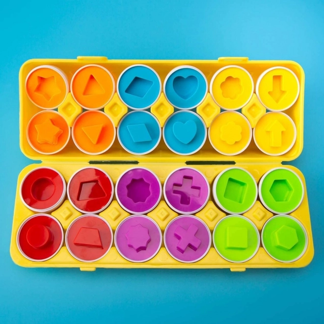 Montessori skládací vajíčka WOOPIE - Kombinujte tvary a barvy