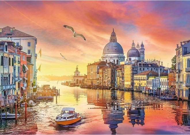 Puzzle 500 prvků UFT Romantický západ slunce Benátky, Itálie